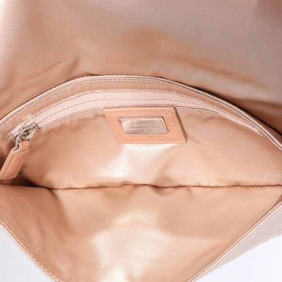 Christian Dior Vintage Pink Silk Beaded Flap Clutch - Picture 7 of 7